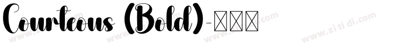 Courteous (Bold)字体转换